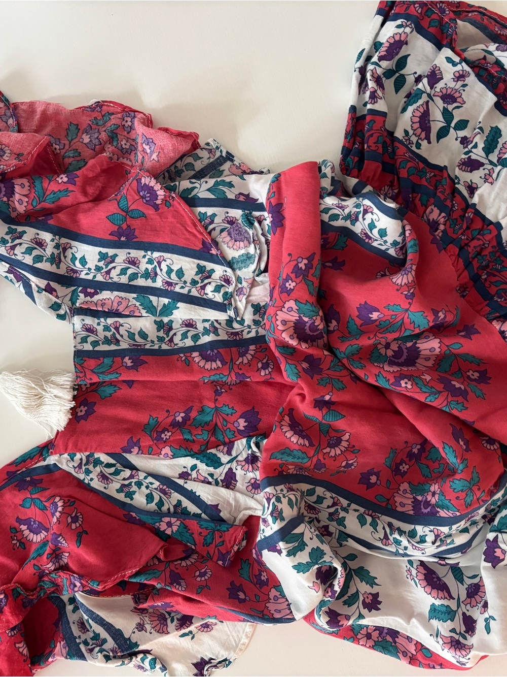 Red Floral Ruffle Sundress - Picture 6 of 6